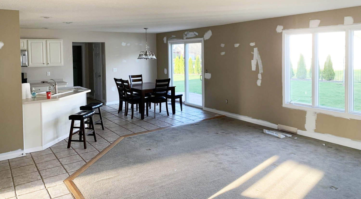 drawing room work before painting